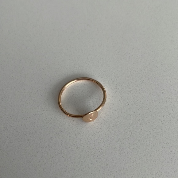 C initial stacking ring gold filled size 7.25 - Picture 4 of 4